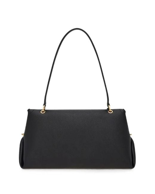 Ferragamo Black Gancini Handbag (M)