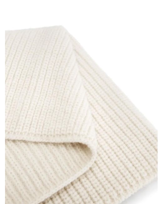 Lemaire White Ribbed High-Neck Snood