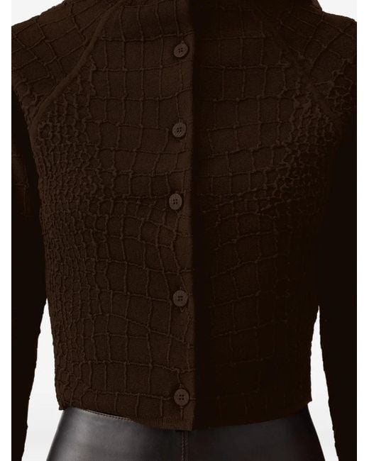 Jacquemus Brown Buttoned Textured Cardigan