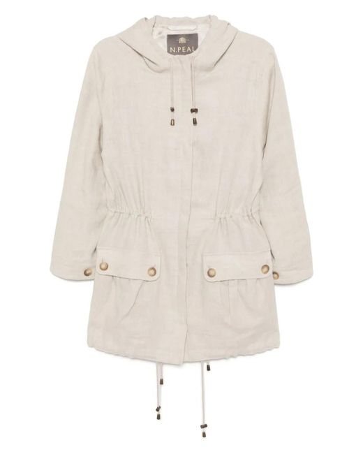 N.Peal Cashmere Salina リネンジャケット White