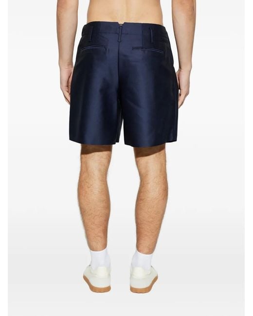 KENZO Blue Pleated Shorts for men