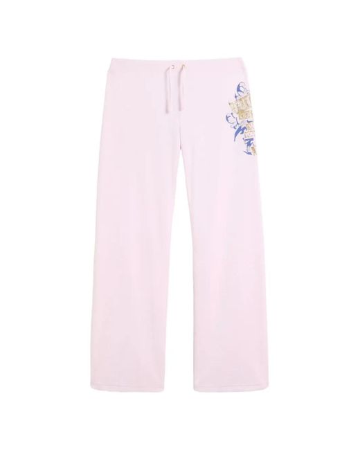 Juicy Couture Pink Logo-Print Track Pants