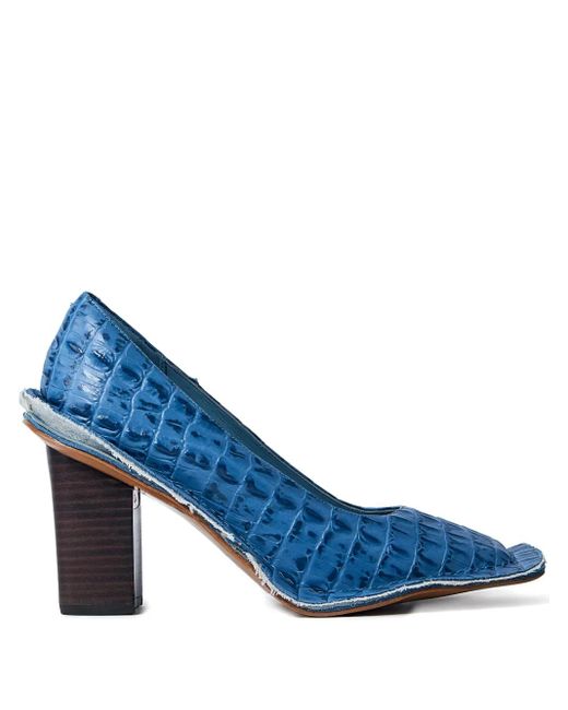 Martine Rose Blue X Clarks 80Mm Leather Pumps