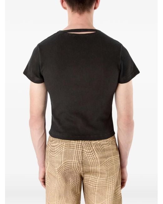 CAMPERLAB Black Cut-Out T-Shirt