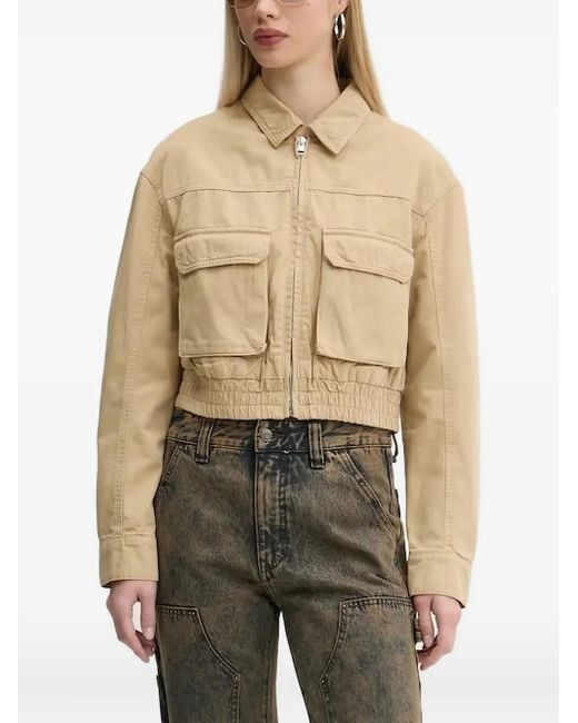 HUGO Natural Zip-Front Cotton Jacket