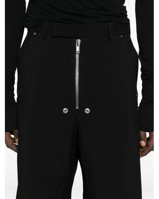 Rick Owens Black Virgin Wool Trousers for men