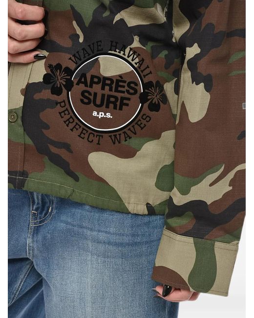 APRÈS SURF Gray Savana Camouflage-Print Overshirt