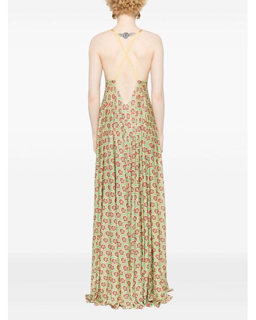 Etro Metallic Floral-jacquard Dress
