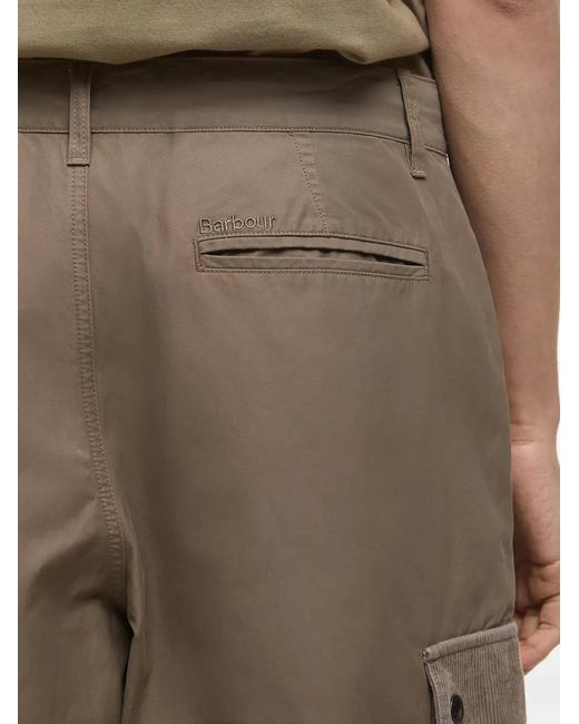 Barbour Brown Corduroy Pocket Trousers for men