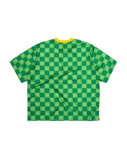 Sinclair Green Checkerboard-Pattern T-Shirt for men