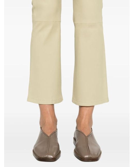Arma Natural Flared Leather Trousers