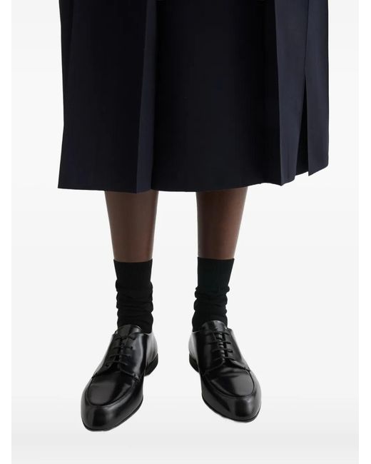Jil Sander Black Derbies En Cuir
