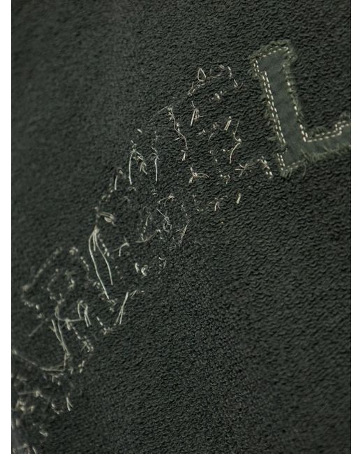Maison Margiela Green Logo-Embroidered T-Shirt for men