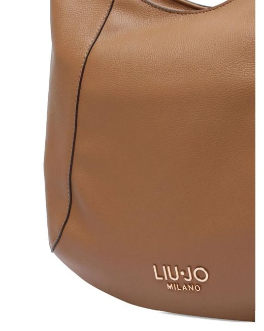 Liu Jo Brown Studded-Handle Tote Bag