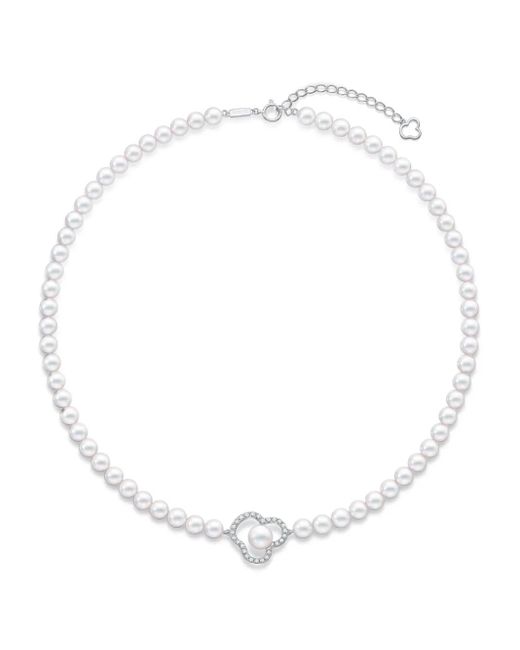 Tasaki Chants アコヤパール&ダイヤモンド ネックレス 18kホワイトゴールド White