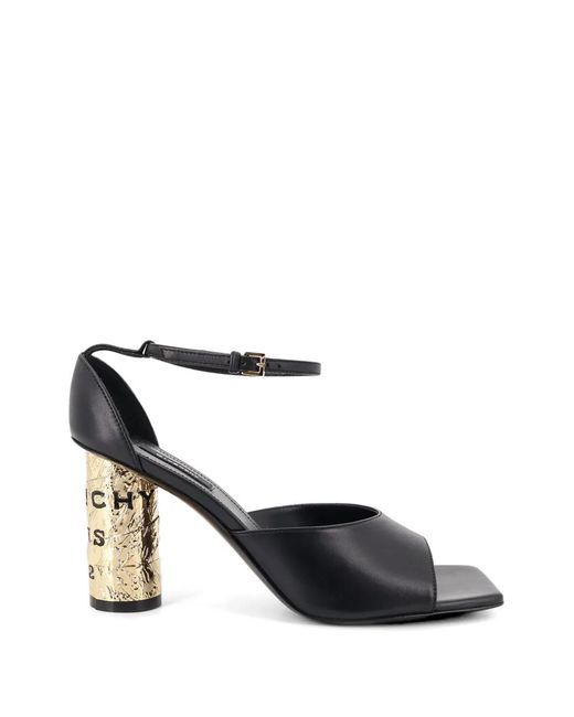 Givenchy White Tape-Heel Leather Sandals