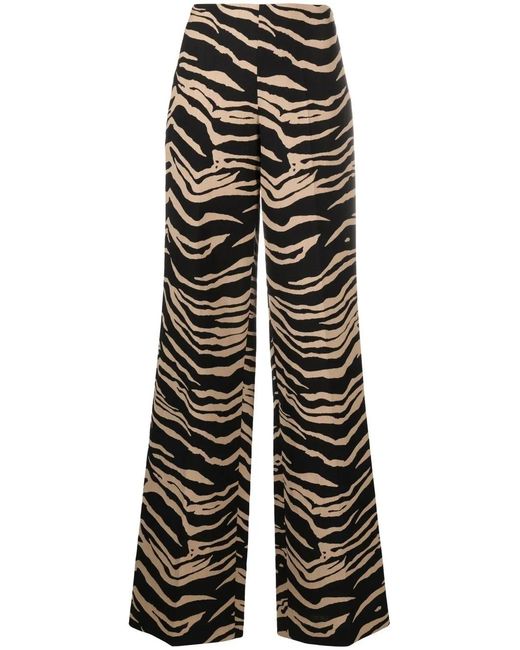 Stella McCartney Black High-Waisted Contrasting Colour Trousers