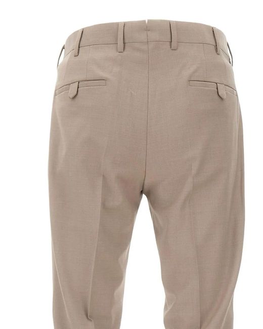 Devore Gray Pleated-Details Trousers for men