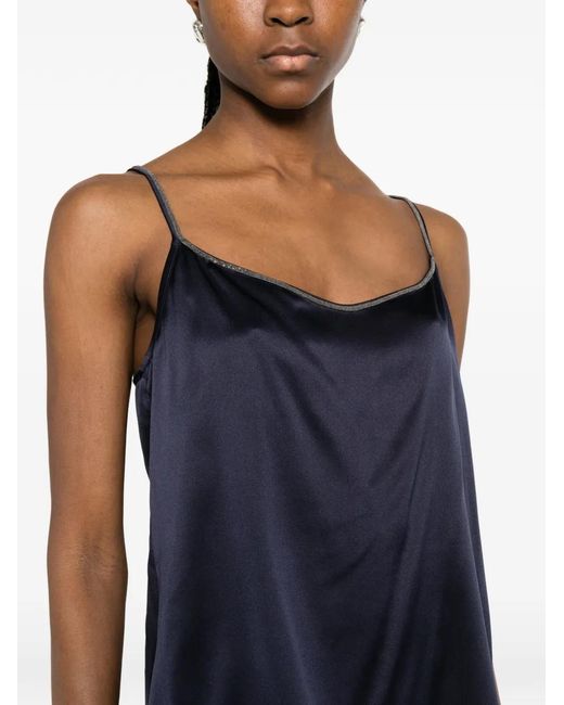 Panicale Blue Spaghetti-Strap Top