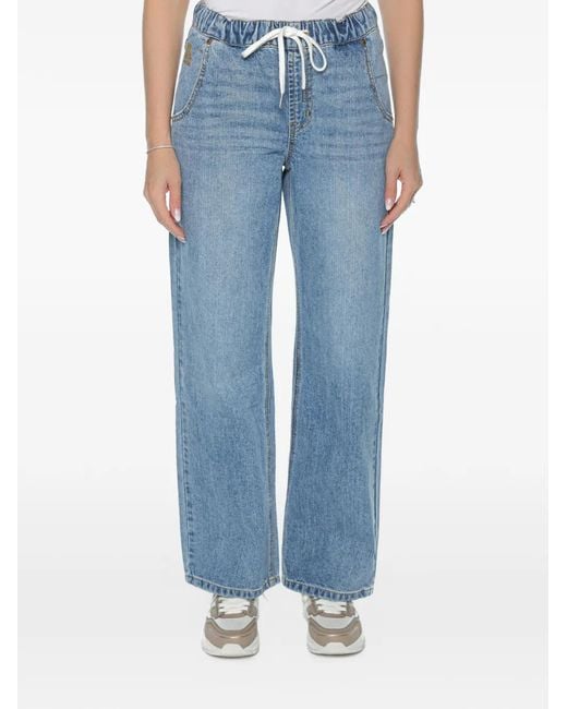One Teaspoon Blue Roadhouse Drawstring-Waist Jeans