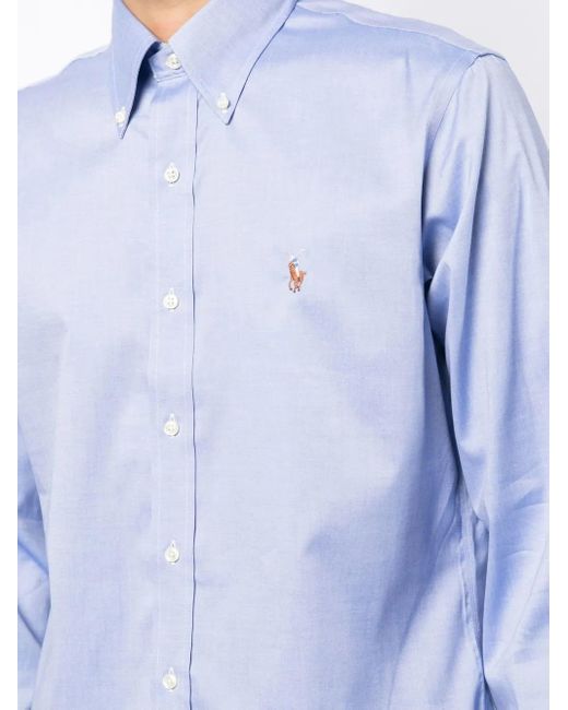 Polo Ralph Lauren Blue Dress Shirt Long Sleeve Clothing for men