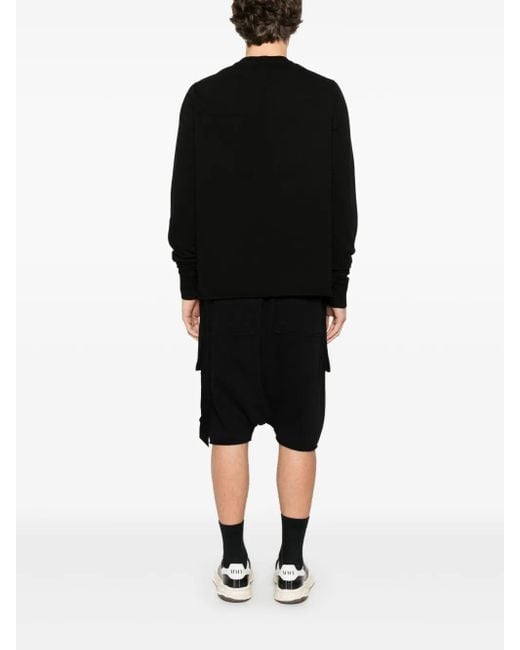 Rick Owens Black Crewneck Sweat T-Shirt for men