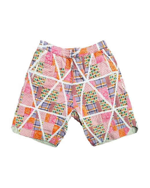 Engineered Garments Shorts im Patchwork-Look in Red für Herren