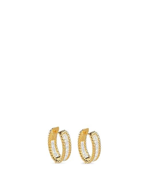 Apm Monaco Metallic Cordage Twisted Hoop Earrings
