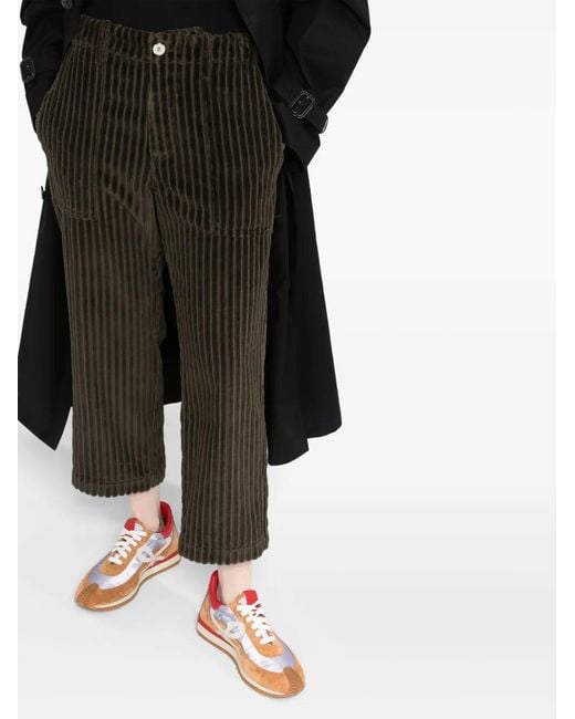 Jejia Black Corduroy Cropped Trousers