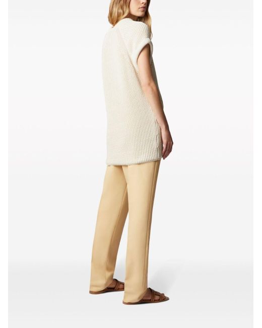 Tod's Natural Knitted Cotton Top