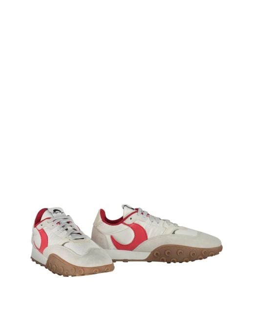 MARINE SERRE Pink Leather Sneakers for men