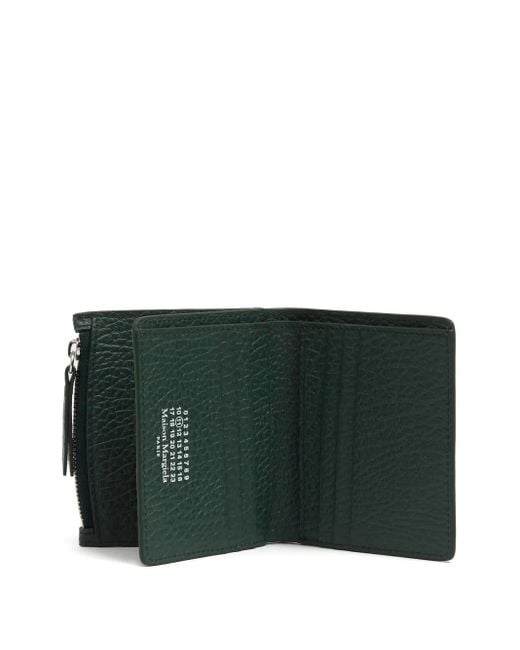 Maison Margiela Green Portemonnaie Mit Gekörnter Klappe