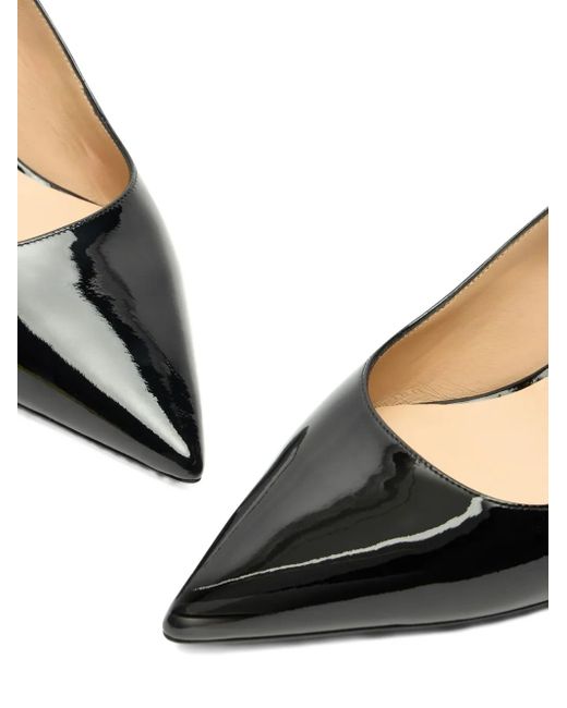 Stuart Weitzman Black Slingback-Pumps Aus Lackleder 35Mm