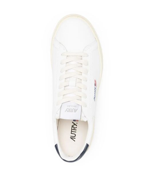 Autry White Dallas Low Leather Sneaker for men