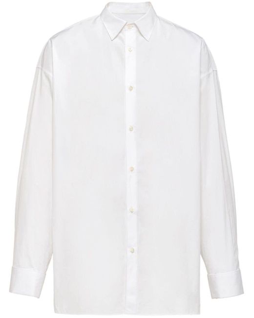 Camisa de manga larga Prada de hombre de color White