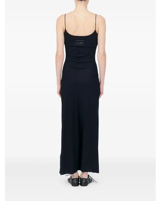 MM6 by Maison Margiela Black Spaghetti-Strap Maxi Dress