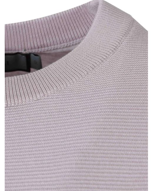 Canali Purple Ribbed-Knit Short-Sleeve T-Shirt for men