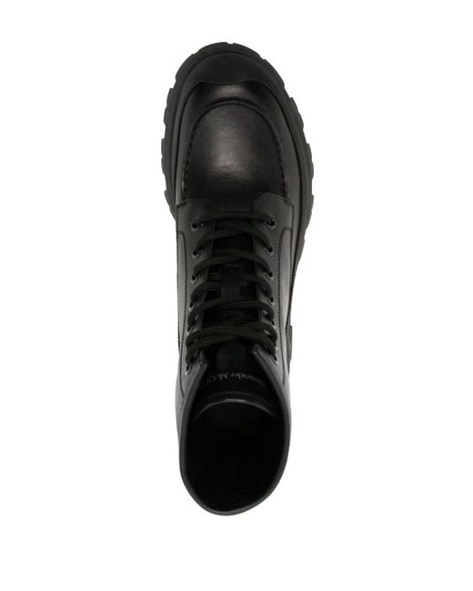 Shoes > boots > lace-up boots Alexander McQueen pour homme en coloris Black