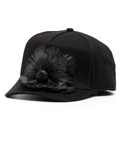 DSquared² Gothic Flower Baseball Cap in Black | Lyst Australia