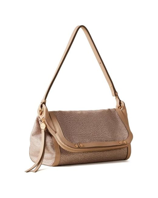 Borbonese Natural Small Frame Shoulder Bag
