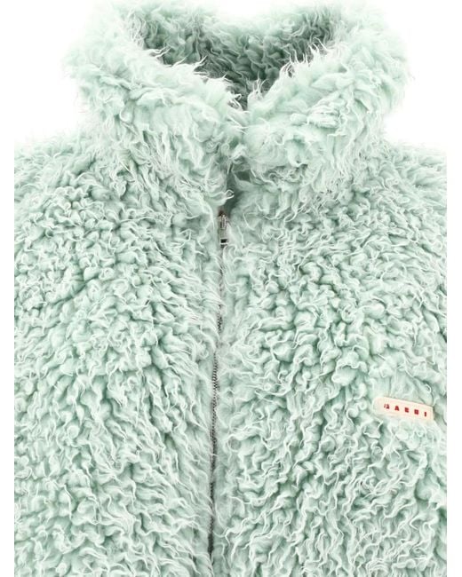 Marni Green Winter Luxe Textured Jacket for men