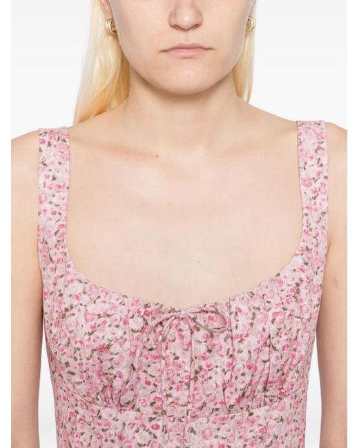 Reformation Daria リネンドレス Pink