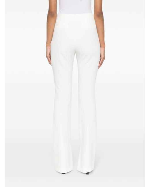 Just Cavalli White Snake-buckle Straight Trousers