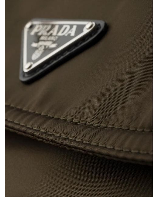 Prada Black Explore Re-Nylon And Leather Bag for men