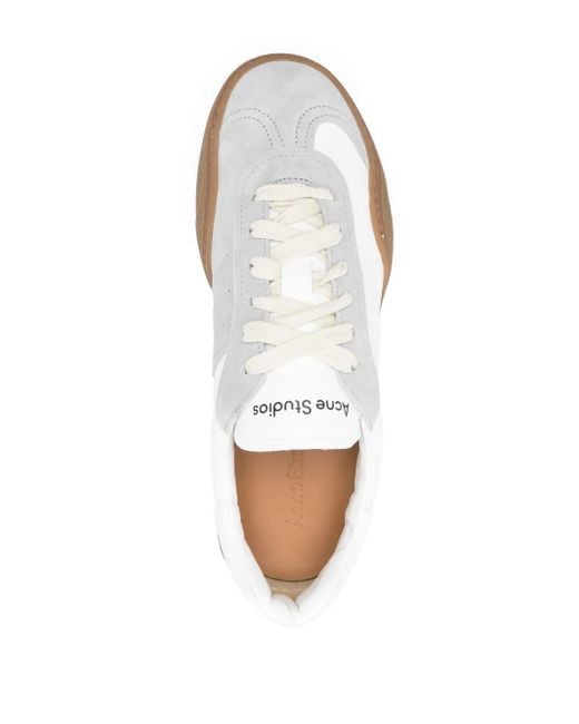 Acne White Bars Sneakers for men