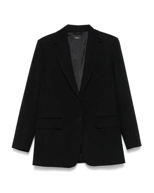 Weekend by Maxmara Black Single-Breasted Blazer