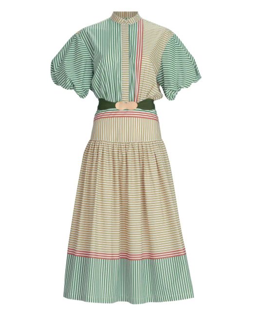 Abito A Righe di Silvia Tcherassi in Green