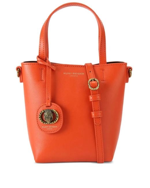 Kurt Geiger Orange Eagle-Embellished Mini Bag