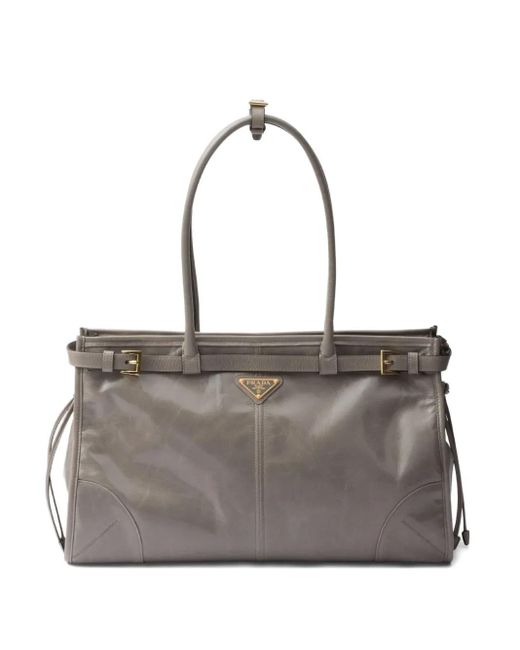 Prada Handtas Met Rits in het Gray