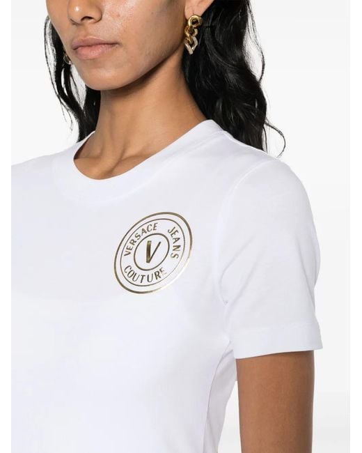 Versace Jeans Couture White T-Shirts And Polos
